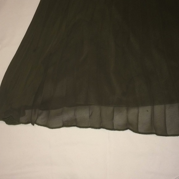 Olive, Pleated, Spaghetti Strap Dress - Picture 2 of 2